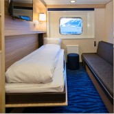 Example of a Polar Outside cabin on board Hurtigruten.